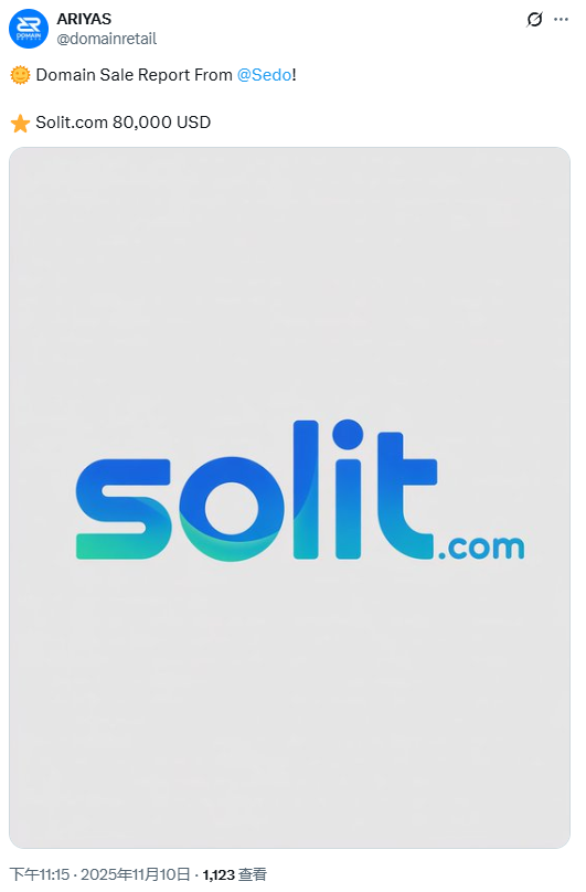 Solit.com Sold for ,000 on Sedo