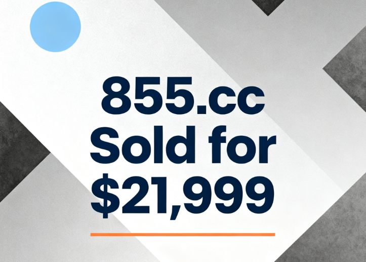 855.cc Sold for ,999 via GoDaddy