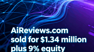 A record-breaking LTO deal revealed: AiReviews.com sold for $1.34 million plus equity