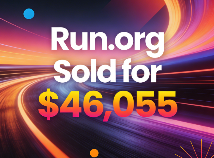 Run.org Sold for ,055 via GoDaddy Auctions