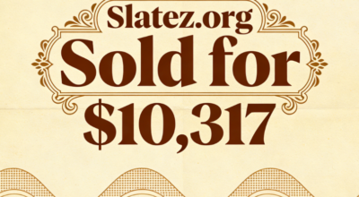 Slatez.org Sold for $10,317 via GoDaddy Auctions
