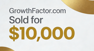 GrowthFactor.com Sold for $10,000 via GoDaddy Auctions