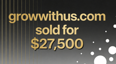 growwithus.com sold for $27,500, with its core value being the implied meaning of "growing together."