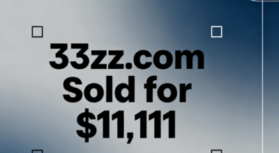 33zz.com Sold for $11,111 via GoDaddy Auctions