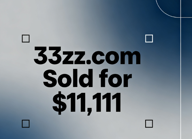 33zz.com Sold for ,111 via GoDaddy Auctions