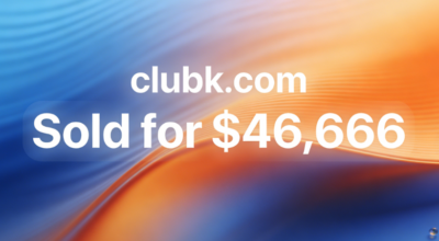 clubk.com Sold for $46,666 via Spaceship