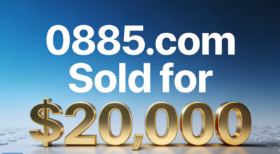 0885.com Sold for $20,000 via GoDaddy Auctions