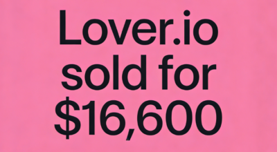 Lover.io sold for $16,600, highlighting the digital-age value of the love economy
