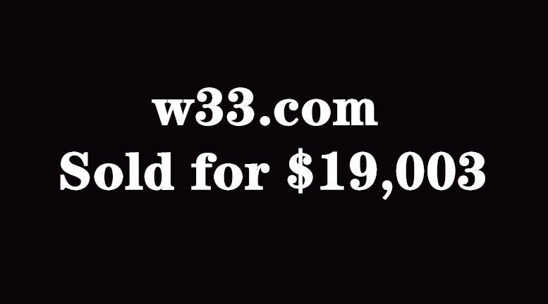 w33.com Sold for ,003 via GoDaddy