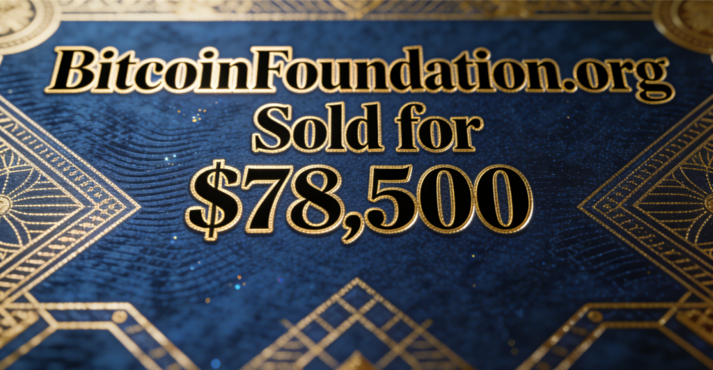 BitcoinFoundation.org Sold for ,500: A Collision of Crypto History and Digital Asset Value