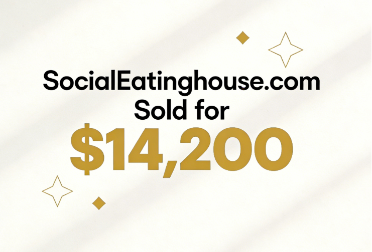 SocialEatinghouse.com Sold for ,200 via GoDaddy Auctions