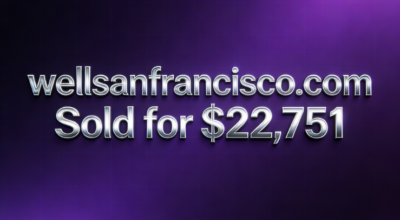 The domain wellsanfrancisco.com was sold for $22,751 through GoDaddy