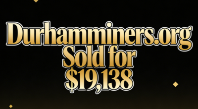 Durhamminers.org Sold for $19,138 via GoDaddy