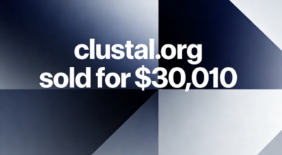 clustal.org sold for $30,010, highlighting the value of this bioinformatics symbol