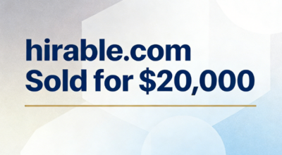 hirable.com Sold for $20,000 via Atom.com