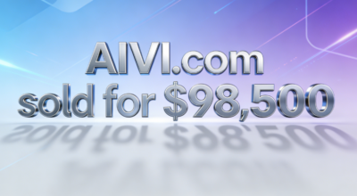 Premium short domain AIVI.com sold for $98,500, showcasing its value as a tech brand