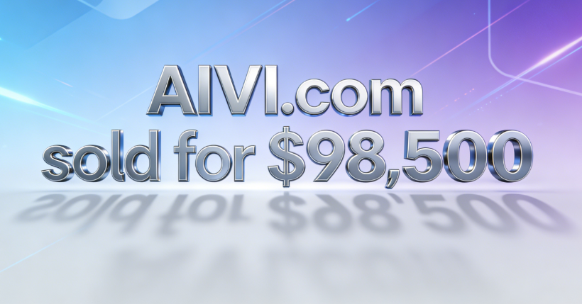 Premium short domain AIVI.com sold for ,500, showcasing its value as a tech brand