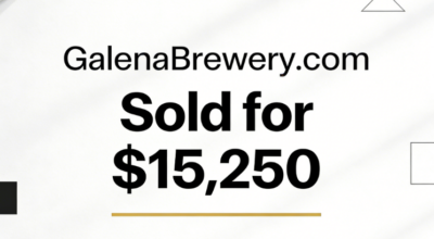 GalenaBrewery.com Sold for $15,250 via GoDaddy Auctions