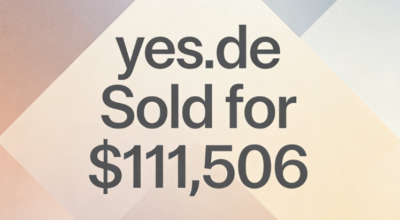 The Power of "Yes": Short Domain Name yes.de Sold for $111,506 via Sedo