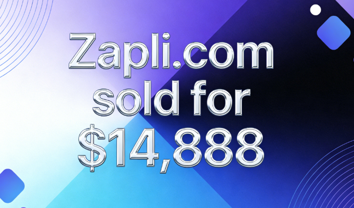 Zapli.com was sold for ,888 through the Afternic platform