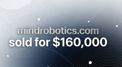 A Chinese seller sold the domain name mindrobotics.com for $160,000, highlighting its hidden technological value