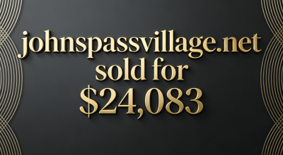 johnspassvillage.net sold for $24,083, boasting inherent regional traffic and brand recognition