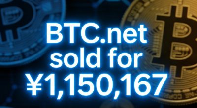 BTC.net Sold for 1.15 Million RMB, Highlighting the Value of Digital Assets in the Crypto Sector