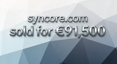 syncore.com sold for €91,500, topping Sedo's weekly domain name sales chart