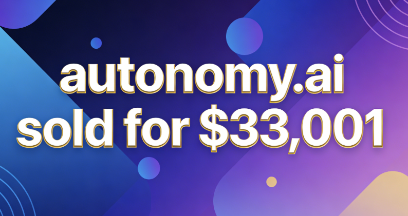 autonomy.ai sold for ,001, perfectly suited for various AI-related scenarios