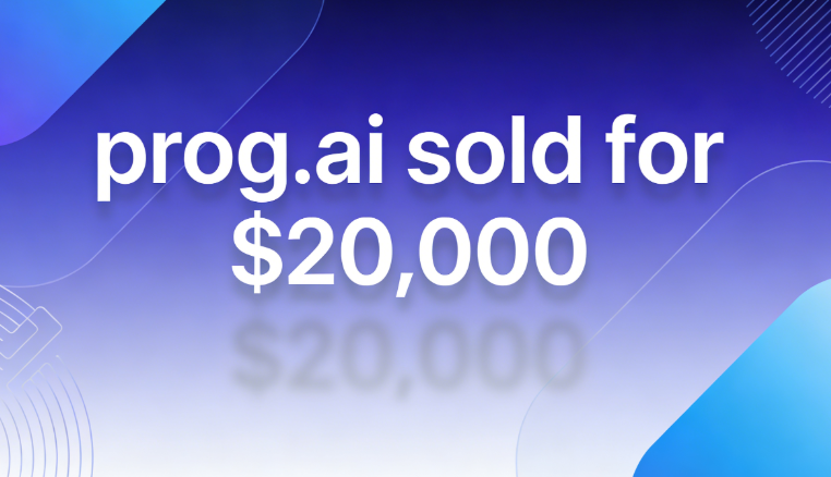 The domain name prog.ai sold for ,000, its meaning subtly hinting at a strategic move in the AI field