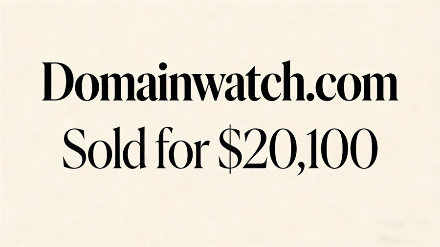 Domainwatch.com Sold for ,100 via GoDaddy