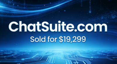 ChatSuite.com Sold for $19,299: The Value of "Suits" in the Era of Conversational AI