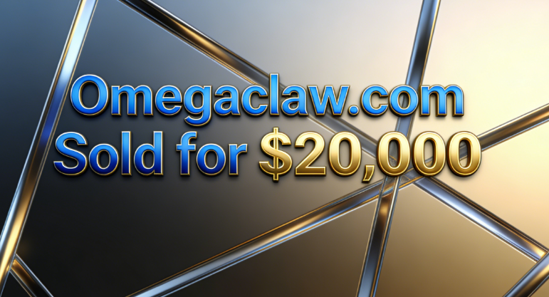 Omegaclaw.com Sold for ,000 via Spaceship.com