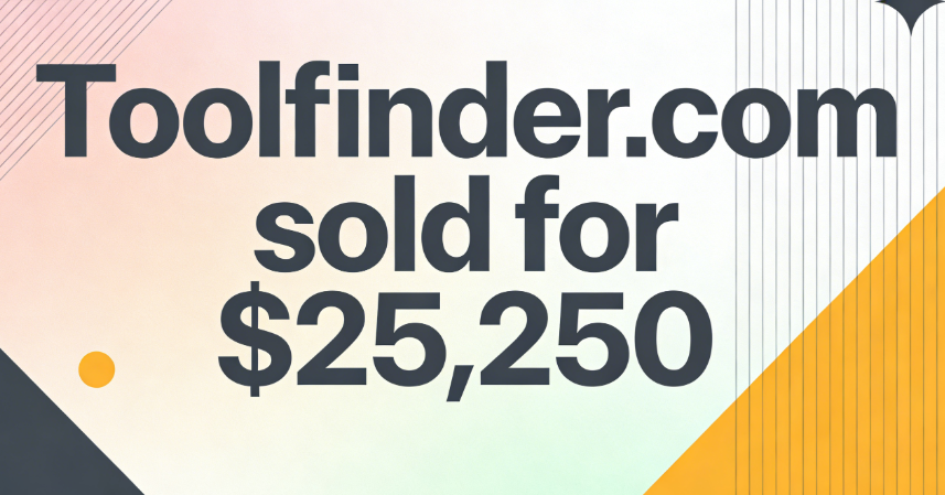 Toolfinder.com sold for ,250, highlighting the value of general-purpose tool domains