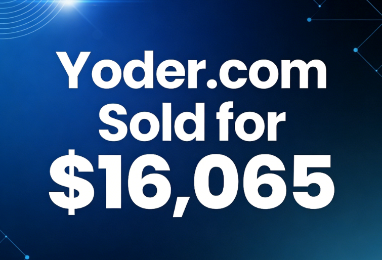 Yoder.com Sold for ,065 via GoDaddy Auctions