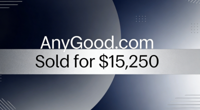 AnyGood.com Sold for $15,250: A Valuable Answer to a Generic Question