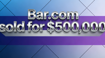 Bar.com sold for $500,000, demonstrating the enduring value of short domain names