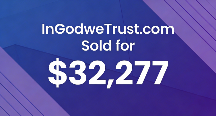 InGodweTrust.com Sold for ,277 via GoDaddy Auctions