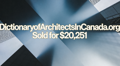 DictionaryofArchitectsInCanada.org Sold for $20,251 via GoDaddy