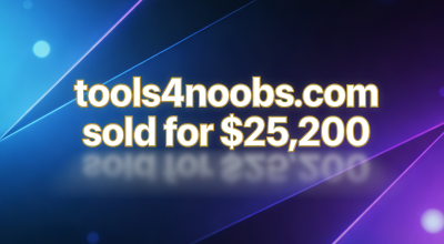 The classic tools domain tools4noobs.com sold for $25,200