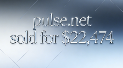 pulse.net sold for $22,474, aligning with the business and media sectors