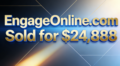 EngageOnline.com Sold for $24,888 via DomainMarket.com