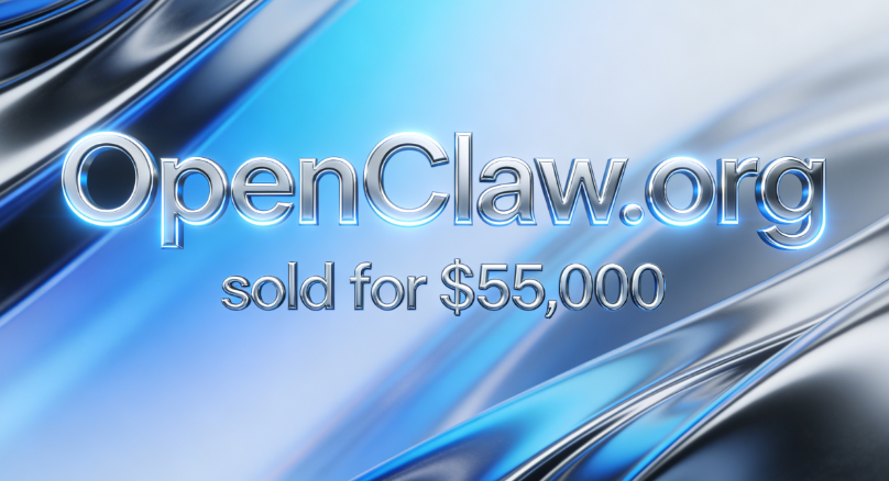 OpenClaw.org  sold for ,000, its name subtly reflecting AI industry trends