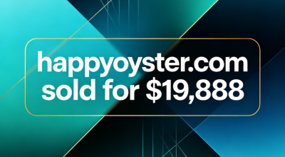 The domain name happyoyster.com has been sold for $19,888