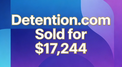 Detention.com Sold for $17,244, Highlighting the Value of a Precise Keyword Domain