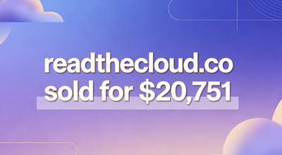 Readthecloud.co sold for $20,751, highlighting the value of cloud domain names