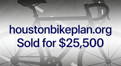 houstonbikeplan.org Sold for $25,500 via GoDaddy