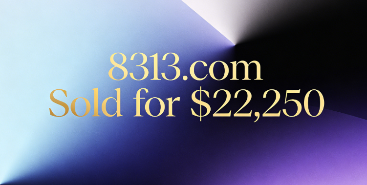 8313.com Sold for ,250, Highlighting the Value of Numeric Domains