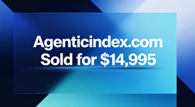 Agenticindex.com Sold for $14,995, Perfectly Aligned with the Artificial Intelligence Field