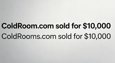 After a decade of dormancy, ColdRoom.com and ColdRooms.com both sold for $10,000 each!